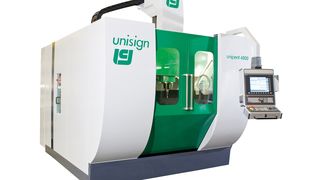 Das Fräszentrum Unipent 4000 von Unisign wurde für die Fünf-Achs-Bearbeitung konzipiert. Bild: Unisign (Archiv: Vogel Business Media)