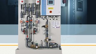 Die Chlordioxid-Bereitungsanlage Diox-A 5000 stellt je nach Ausführung bis zu 2500 oder 5000 g/h Chlordioxid her. (Bild: Siemens Industry Automation)