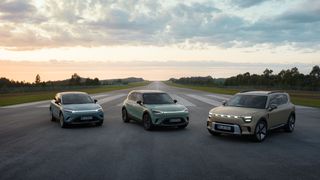 Die Smart-Modelle #1, #3 und #5. Laut Smart soll es keine #2 geben. (Bild: Smart)