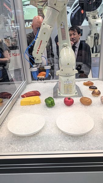 Schmalz-Fingergripper am Kawasaki-Arm. (Bild: Ralf Steck)