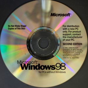 Installations-CD für Windows 98(Bild:  CD Room de instalación de Windows 98 /Mark Morgan / CC BY )