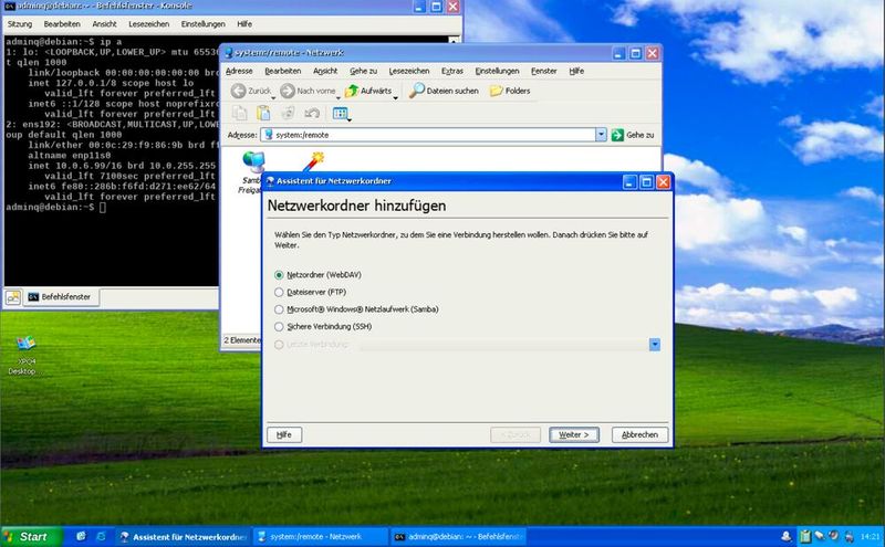 In Q4OS und XPQ4 steht auch Samba zur Verfügung. Dadurch lassen sich SMB und AD-Mitgliedschaft steuern. (Bild: Joos - SourceForge - Q4OS)