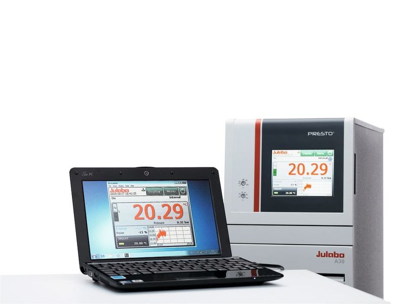 ...Außerdem lassen sich die Presto auch mit Fernbedienung durch USB-Schnittstelle... (Bildpromotion: Julabo Labortechnik) (Archiv: Vogel Business Media)