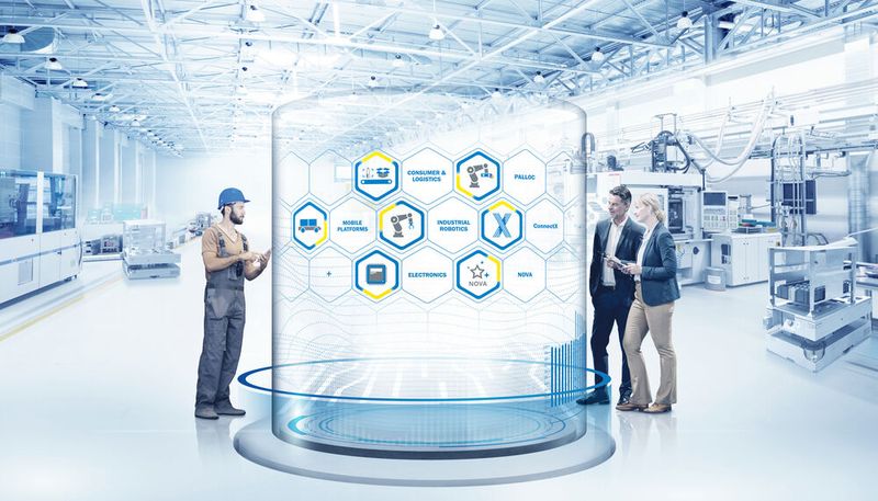 Sick in Halle 7A, Stand 340: Auf der SPS stellt Sick Lösungen für die Konsumgüterfertigung und Logistik vor, die Künstliche Intelligenz und moderne Sensortechnologie vereinen. Der neue Inspector83x, ein hochauflösender Inspektionssensor, führt durch seine leistungsstarke CPU und KI-gestützte SensorApp eigenständig Inspektionen durch und bietet flexible Anwendungen auch für herausfordernde Oberflächen. Der vielseitige Lichttaster W10 eignet sich ideal für die Fabrik- und Logistikautomation und erkennt zuverlässig Objekte mit verschiedensten Oberflächen. Für die Robotik zeigt Sick PALLOC, ein KI-gestütztes Kamerasystem, das die Depalettierung von Waren durch Roboter optimiert. Das Ident Gate System bringt mehr Transparenz und Automatisierung in die Lieferkette, indem es Warenflüsse in Echtzeit überwacht. Zusätzlich ermöglicht die Software SICK ConnectX die Integration und Vorverarbeitung von Sensordaten für Industrie-4.0-Anwendungen. (Bild: Sick)