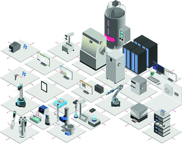 Numerous different devices are usually used in the laboratory. For this reason, smooth networking of these systems is crucial for optimal workflows. (Bild: Labforward)