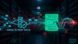 Beim DNS-Tunneling wird legitimer Namensauflösungsverkehr genutzt, um Daten verdeckt durch bestehende Netzwerkverbindungen zu übertragen. (Bild: KI-generiert)