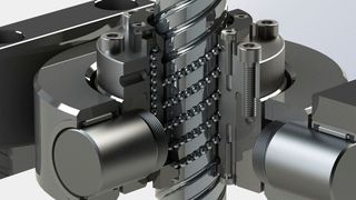 Die speziellen Kreuz-Kardanadapter von Neff Gewindetriebe sollen sich vor allem bei großvolumigen Antriebssystemen auszahlen. Es gibt sie in sechs Baugrößen vom Standard- bis zum kundenspezifischen Produkt, wie Neff sagt. Zu sehen sind sie in Halle 4 auf Stand E34 im Rahmen der Hannover Messe 2017. (Neff)