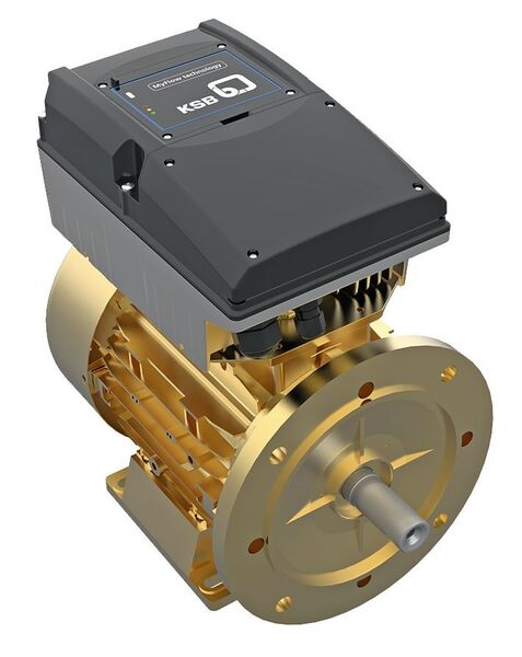 Bild 2: Ein Minimalumrichter plus Supreme-Motor ergibt die voll Industrie-4.0-taugliche „My Flow Technology“. (KSB Aktiengesellschaft)