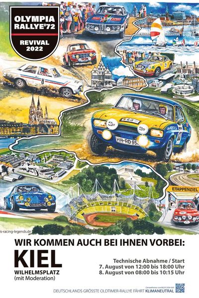 Beim Olympia-Rallye-'72-Revival 2022 legten 197 Fahrzeuge in sechs Tagesetappen über 2.252 Kilometer zurück. (Bild: OLYMPIA-RALLYE’72 MOTORWORLD REVIVAL 2022)