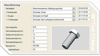 Die Integration von eCl@ss in PRO.FILE gehört zu den Highlight von PRO.FILE 8.4 (Bild: Procad)