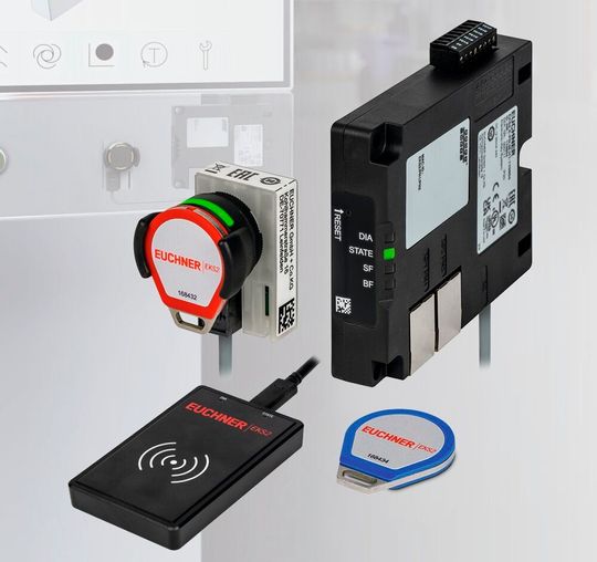 Das neue «EKS2» Electronic-Key-System ermöglicht eine zentrale Zugriffskontrolle in smarten Fabriken.(Bild:  Euchner AG)