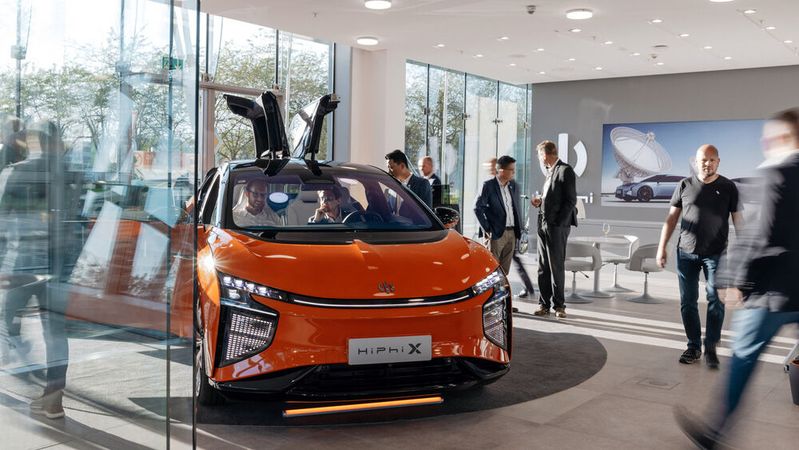 Hiphi ist jetzt am Münchner Flughafen vertreten.(Bild:  Hiphi)