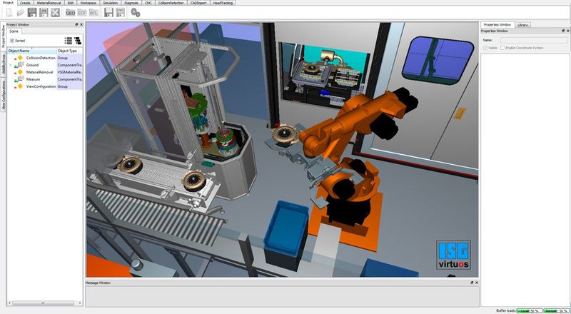 Die ISG Industrielle Steuerungstechnik GmbH stellt auf der SPS IPC Drives 2018 die neueste Version ihres Hardware-in-the-Loop-Systems ISG-virtuos vor. Mithilfe dieser Software realisieren Maschinen- und Anlagenhersteller digitale Zwillinge, die bis hinab auf Komponentenebene nicht von realen Maschinen zu unterscheiden sind. Durch die Simulation in Steuerungsechtzeit lassen sich im Vorfeld Konzepte validieren oder die virtuelle Inbetriebnahme durchführen. Unternehmen können darüber hinaus im gesamten Produktionszyklus Tests durchführen.  Mit ISG-dirigent zeigt ISG des Weiteren ein Testautomatisierungswerkzeug, das hilft, notwendige, heute noch manuell ausgeführte Tests zu automatisieren und somit die Steuerungssoftwarequalität der digitalen Zwillinge bereits frühzeitig zu optimieren. Dadurch wird der Testaufwand erheblich reduziert.  ISG auf der SPS IPC Drives 2018: Halle 6, Stand 340 (Bild: ISG)