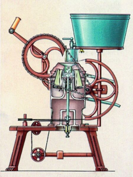 1893: The hand-operated milk centrifuge called Westfalia was developed at today's Gea site in Oelde.  (Gea)