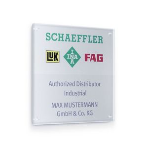 Jeder der zertifizierten Händler erhält ein Schild um sich eindeutig als „Authorized Distributor Industrial“ am Markt zu positionieren.