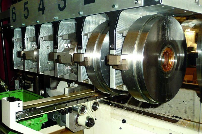 Bild 5: Der automatisch arbeitende Werkzeugwechsler kann bis zu sechs Werkzeuge aufnehmen; für sechs unterschiedliche Aufgaben an verschiedenen Bauteilen oder für mehrere Operationen an einem Bauteil. (Archiv: Vogel Business Media)