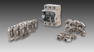Weidmüller Reihenklemmen: Für 1.000 V DC-Anwendung bietet Weidmüller ein umfassendes Reihenklemmenprogramm an. Abgebildet: die Sicherungsklemmen WSI 25/1 (Mitte), die Durchgangsklemmen ZDU 6/3AN (links) und WDU 6 (rechts).  (Bild: Weidmüller)