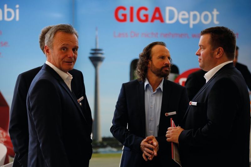 Vodafone zeigt als Fokusthemen Gigakombi und Gigadepot. (Eno)