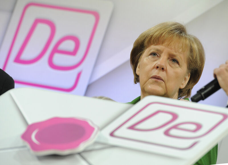 Angela Merkel am Telekom-Stand (Archiv: Vogel Business Media)