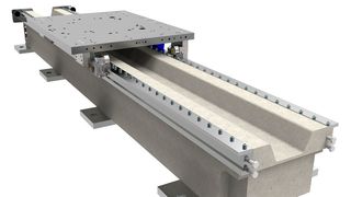 Die neue Betonfahrachse von IPR lässt sich günstiger herstellen als vergleichbare Metallkonstruktionen. (IPR – Intelligente Peripherien für Roboter)