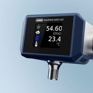 ... dem magnetisch-induktiven Durchflussmessgerät Jumo flowTRANS MAG H20 ...(Bild:  Jumo)