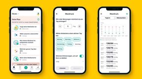 Erste DiGA mit Dual-Wirkung zugelassen: Die App „Oviva Direkt Bluthochdruck“ soll Blutdruck und Gewicht gleichtzeitig senken. (Bild: Oviva, bearbeitet mit Canva)