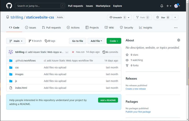 Unsere JS-Seite in GitHub.