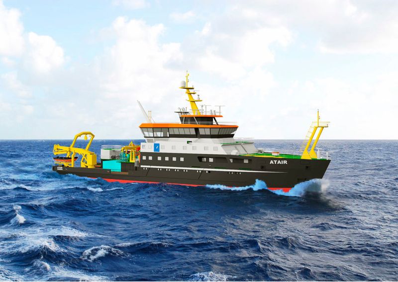 Die „ATAIR“, das erste Schiff in der BSH-Flotte mit LNG-Technologie  (Wärtisliä)