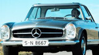 Der schöne Stern: Der Mercedes 230 SL „Pagode“ feiert in diesem Jahr seinen 50sten Geburtstag. (Foto: Mercedes)