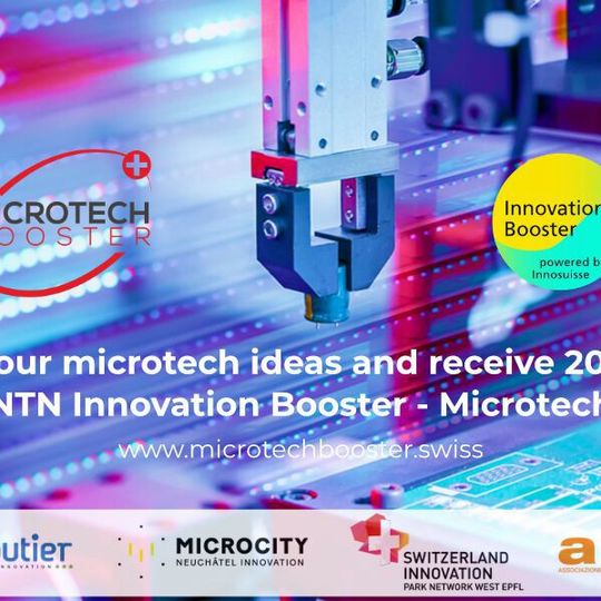 Le Microtech Booster est dédié aux acteurs suisses de la microtechnique. Il aide à la formation d’équipes collaboratives via la plateforme d’idéation en ligne. Le Microtech Booster est dédié aux acteurs suisses de la microtechnique. Il aide à la formation d’équipes collaboratives via la plateforme d’idéation en ligne.