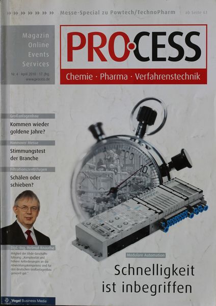 April 2010   Top Themen:  - Schnelligkeit ist inbegriffen - Kommen wieder goldene Jahre? - Stimmungstest der Branche - Schälen oder schieben?  (Bild: PROCESS)