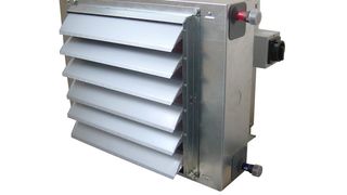 Gerüstet für den rauen Industrieeinsatz: die Luftbehandlungsgeräte GEA Multi-Maxx. Die Heizgeräte sind in fünf verschiedenen Typen mit bis zu fünf unterschiedlichen Baugrößen erhältlich.  Bild: GEA Happel (Archiv: Vogel Business Media)