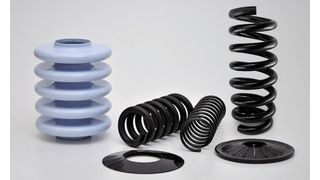 Niedriges Gewicht und und hohe Energieaufnahme sprechen für Federn aus faserverstärkten Kunststoffen statt aus Metallen. Auf die Federcharakteristik kann unabhängig von der Federgeometrie Einfluss genommen werden. (Bild: ILK)