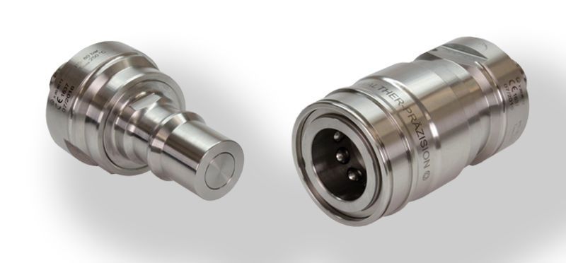 Clean-Break coupling for high pressure applications (Wlather Präzision)