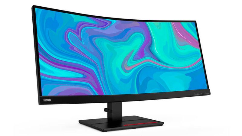 Der Monitor Think-Vision P40w-20 von Lenovo hat ein 39,7-Zoll-Display mit einem Seitenverhältnis von 21:9 und eine WUHD-Auflösung von 5120 x 2160, die scharfe Details bietet. Das Display verfügt über die Natural-Low-Blue-Light-Technologie mit TÜV-Rheinland-Eyesafe-Display-Zertifizierung. (Bild: Lenovo)