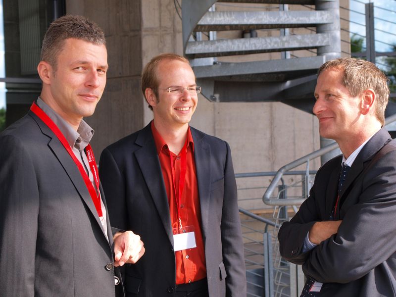 Distributionspartner Komsa Systems reiste im Dreiergespann an (v.l.): Frank Seidel, Sebastian Görmar und Steffen Sahling (Archiv: Vogel Business Media)