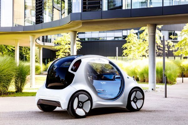 Das autonome Konzeptfahrzeug smart vision EQ fortwo: So sieht das Carsharing der Zukunft aus.  (Daimler)