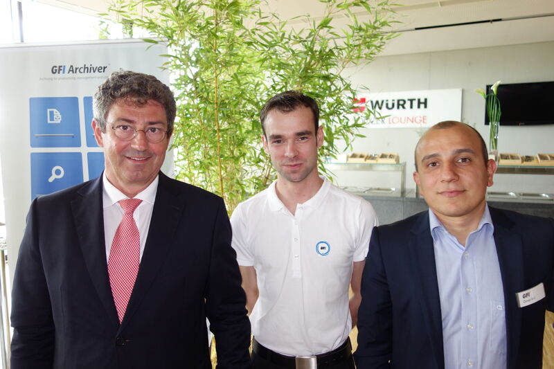 (v. l.) Rechtsanwalt Wilfried Reiners mit Ronny Wolf und Ömer Izci, GFI (IT-BUSINESS)