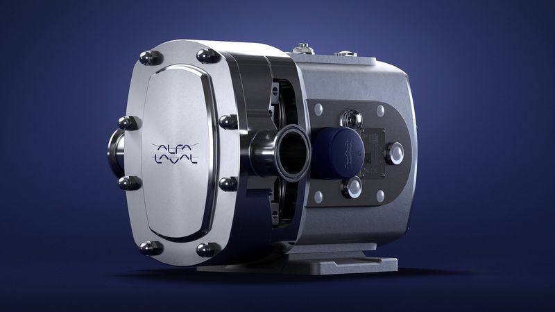 Die Pumpen Maxilobe (im Bild) und Maxilobe Ultrapure legte Alfa Laval auf eine schnelle und planbare Wartung aus.(Bild:  Alfa Laval)