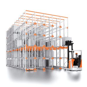 Bild 1: Mit dem Still-Pallet-Shuttle werden eine wesentliche Optimierung der Lagerraumnutzung sowie eine Erhöhung von Palettenumschlag und Durchsatzleistungen im Kanallager erreicht.