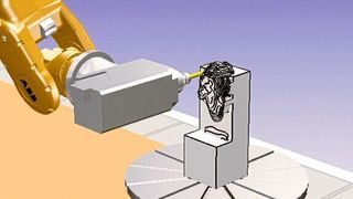 Mit Eureka lässt sich unter anderem das Fräsen mit realisitischem Abtrag simulieren. (Roboris)