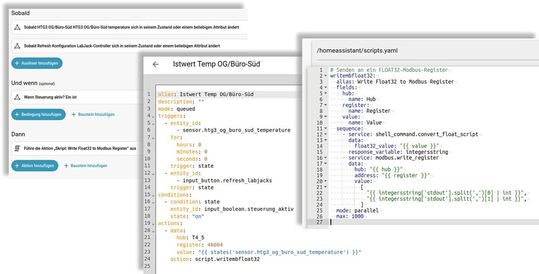 Bild 4: Übertragung der Raumtemperatur per Modbus an LabJack-Controller.(Bild:  Prof. Böttcher)