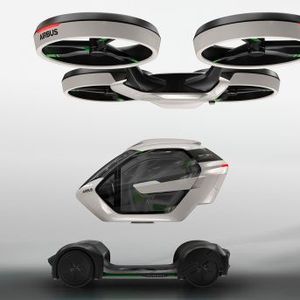 Das Pop.Up-Konzept sieht eine Passagierkapsel vor die je nach Bedarf entweder an ein Fahr- oder Flugmodul angekoppelt wird.(Bild:  Italdesign)
