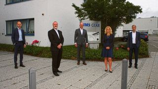 Die IMS-Gear-Vorstände Bernd Schilling und Wolfgang Weber, Personalleiter Benedikt Lenhart, Personalleiterin Kristin Schäkel und Vorstand Dieter Lebzelter (von links). (IMS Gear)