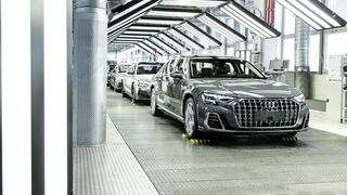 The Audi production lines in Neckarsulm are currently still standing.  Problems in the supply chain are the cause. 