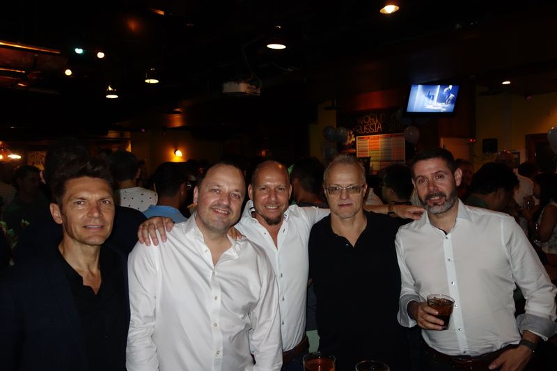 Black & White-Team, (v. l.) Stefan Mandel, Western Digital, Sven Buchheim, bluechip, Christian Pirch, Cyberpower, Patrick Matzinger und Reto Ambiel, Littlebit. (Vogel IT-Medien GmbH)