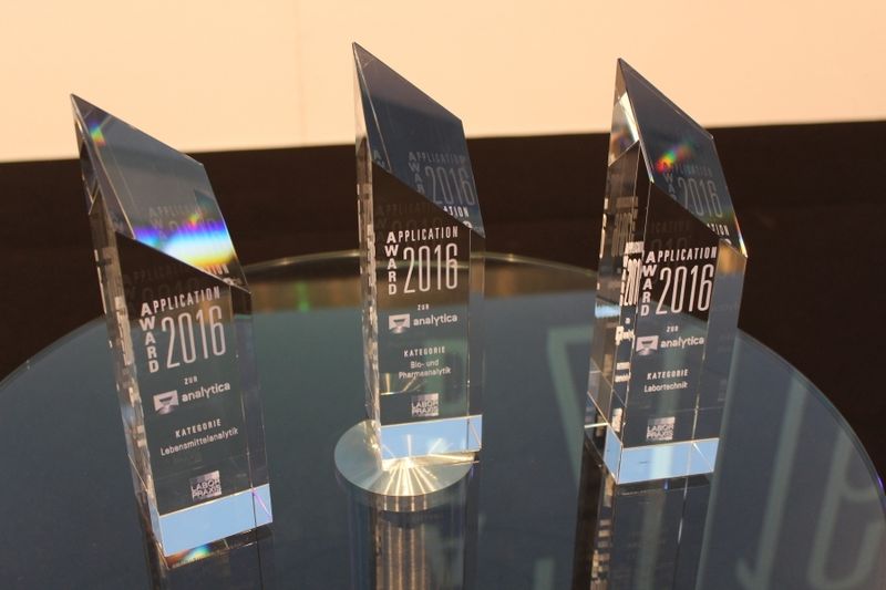 Impressionen vom Application Award der LABORPRAXIS zur Analytica 2016 in den Kategorien Lebensmittelanalytik, Labortechnik sowie Bio- und Pharmaanalytik. (Bild: LABORPRAXIS)