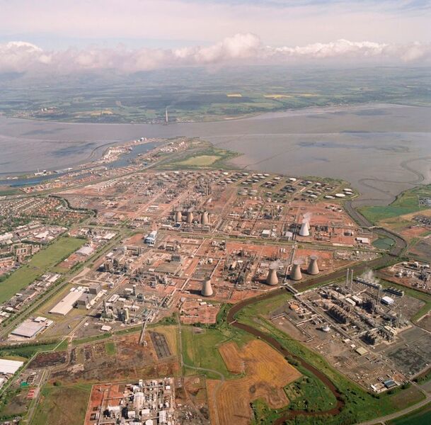 Aerial view of the Grangemouth refinery complex on the Firth of Forth in Scotland.  (Business Wire)