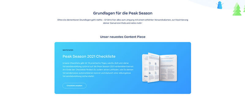 Die ultimative Checkliste von Sendcloud für die Peak Season 2021.