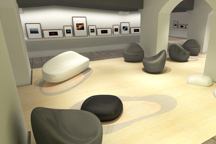 Entspannte Club-Atmosphäre erwartet Kunden und Besucher in der modern gestylten Mazda-Lounge. (Foto: Mazda)